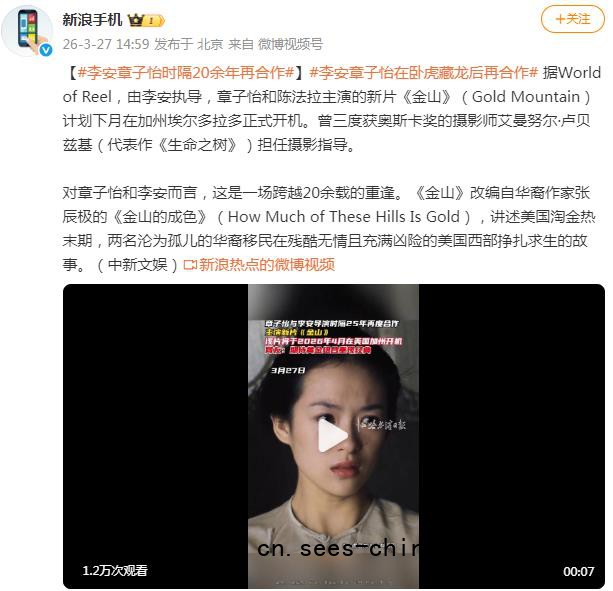 李安章子怡时隔20余年再合作