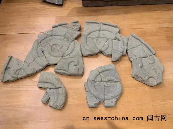 琅琊台遗址出土夔纹大瓦当 全国罕见