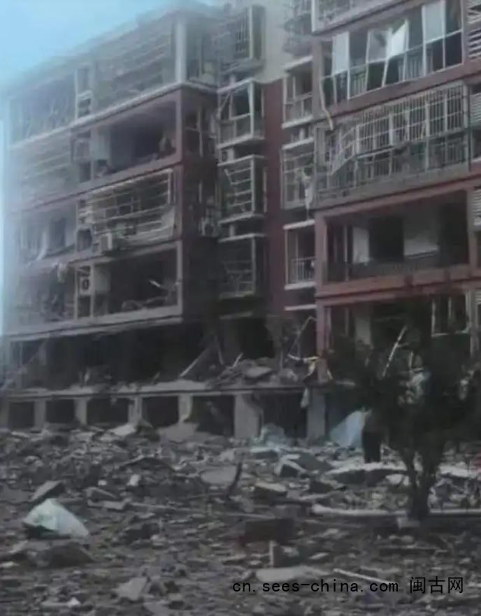 临沂王桥社区爆炸现场多楼受损严重