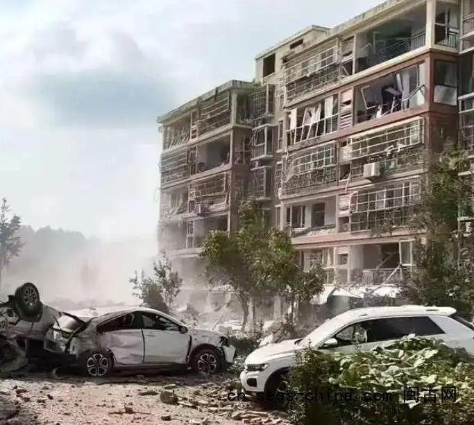 临沂王桥社区爆炸现场多楼受损严重